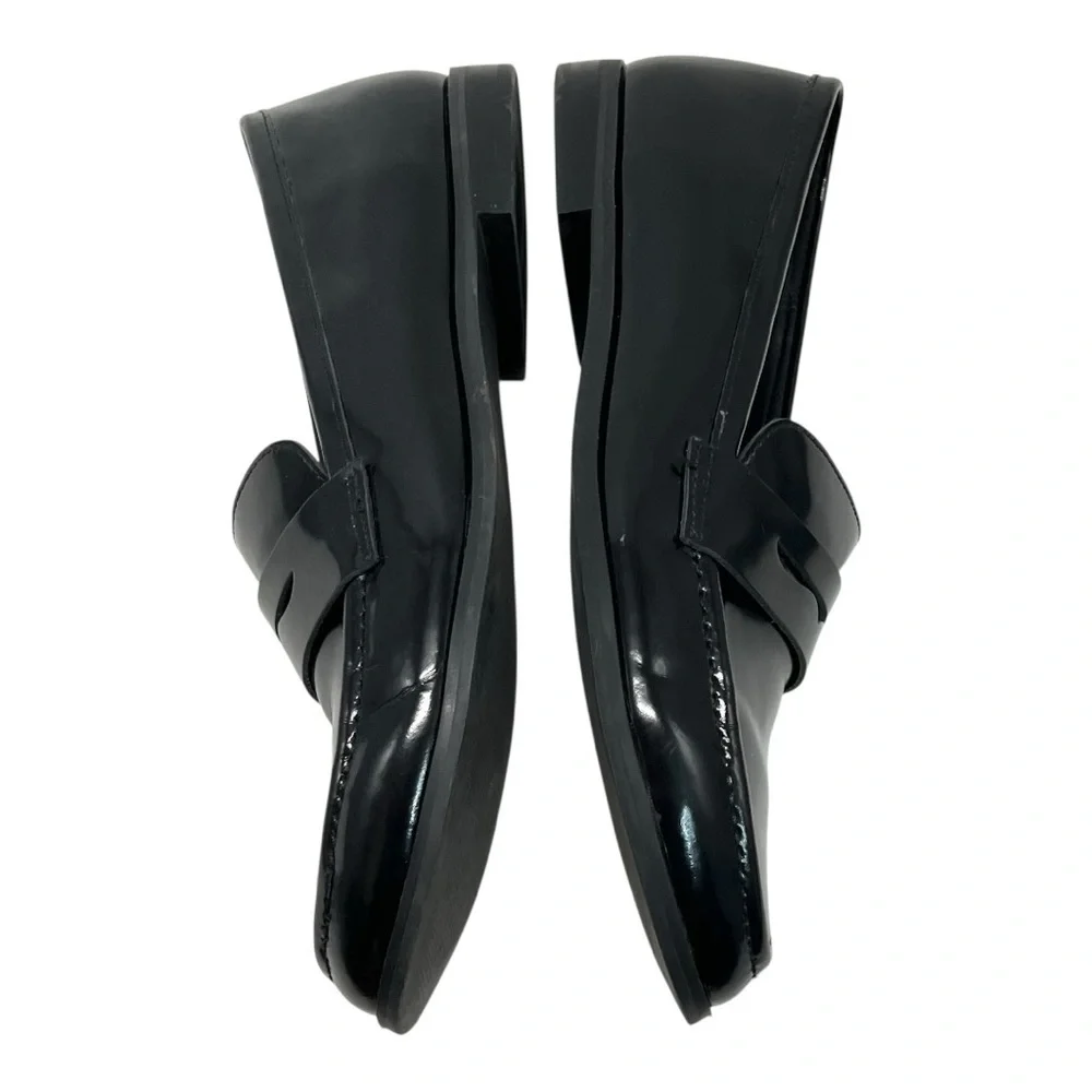 Banana Republic Factory Black Leather Classic Penny Loafers Flats Women’s 9 - Picture 12 of 16